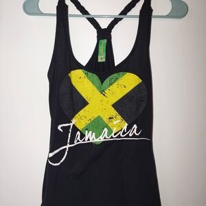 Black Jamaica Heart Women's Tank Top